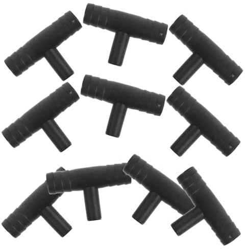 POPETPOP Lot de 10 Connecteurs en t pour Fontaine, Raccords De Tuyau 8 Mm Et 13 Mm, Accessoires pour Irrigation De Jardin, Pièces De Rechange Étanches, Adaptateurs Multibranches pour Pompe à Eau