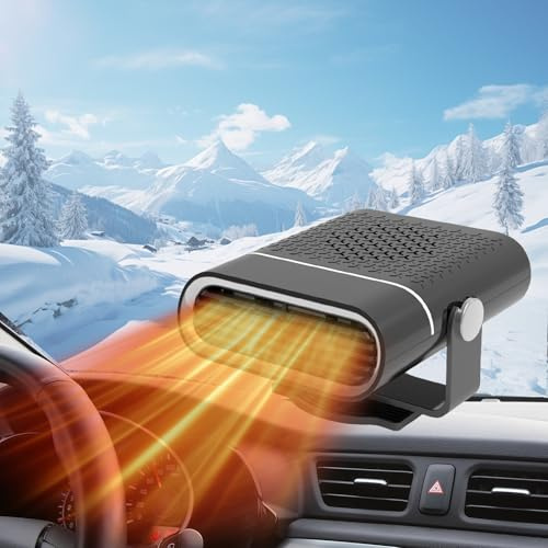 Auto Heizung, 12v Tragbare Autoheizung, 150W Autoheizung, 360° Drehbar Standheizung Auto, 2-in-1-Multifunktionauto Heizung, Tragbare Car Heater, Auto Defroster, Heizung für 12V Auto, LKWs, SUV, Van