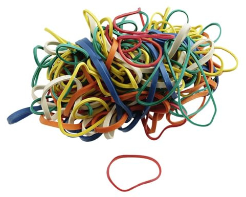 FACKELMANN 59922 Gummiringe, sortiert, Blau