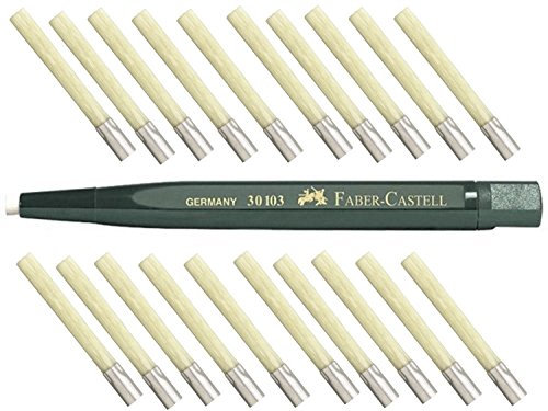 Faber-Castell Stylo grattoir en fibre de verre avec kit de recharge avec 20 mines pour une utilisation longue durée