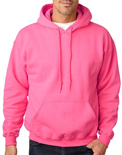 Gildan Men's Heavy Blend Hooded Sweatshirt, Safety Pink, 3XL
