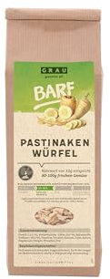 GRAU – El Original – Verdura deshidratada para menús Barf para Perros - Dados de chirivía, Pack Individual (1 x 150 g), alimento complementario para Perros
