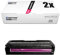 Eurotone 2X Toner Cartridges kompatibel für Ricoh Aficio SP C250SF SP C250DN, Magenta M Patrone