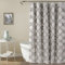 Lush Decor, Duschvorhang, gerüscht, Rautenmuster, Shabby Chic, Bauernhaus-Design, 183 x 183 cm, Grau