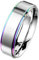 Paula & Fritz® Freundschaftsring abgestuftes Band Regenbogenmuster Herrenring Damen-Ring Verlobungs-Ring Partnerring Edelstahl Chirurgenstahl 316L R-M6739_80