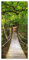 Wallario Selbstklebende Türtapete Hängebrücke im Urwald grüner Dschungel - Türposter 100 x 220 cm Abwischbar, rückstandsfrei zu entfernen