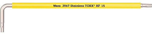 Wera 05022683001 3967 SXL HF TORX® Winkelschlüssel Multicolour mit Haltefunktion, lang, Edelstahl, TX 15 x 123 mm