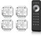 Universal Funk-Dimmer + Wifi 230V Set mit Gruppenfernbedienung, Steuerung von LED, Halogen, Glühbirnen - elektronischer Dimmer kompatibel mit Tastschalter (4x Dimmer, Unterputz-Dimmer)
