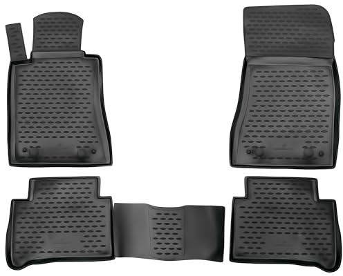 WALSER XTR Gummi Fussmatten Auto für Mercedes-Benz E-Klasse (W211) 2002-2009, 100% passgenaue Auto Fußmatten, robuste Universal Fußmatte Auto, Gummimatten Auto, Auto Fussmatten Gummi