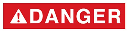 Warnaufkleber Signalzeichen Engl./Frz. DANGER Schild Folie 35x80 / 45x100 / 70x160mm, rot Made in Germany, Größe: 70x160 mm