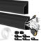 2 Packs J Channel Cable Raceway Black Cable Trunking Hiding Wall Mount TV Powers Cords Cable channels for Wall, Desk, Home, Office, 40x2.79x6.1cm