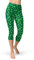 sissycos Leggings für Damen, Weihnachten Leggings, 3D Druck Bunte Leggings Comic Damen Yoga Fitness Hosen Damen Drucken Sporthose, Leggings für Party (Clover Leggings Grün 3-3/4, S/L)