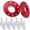 CarBole Spurverbreiterungen 5x120,15mm,72.56mm,Spurverbreiterung mit 10pcs Radschrauben,Distanzscheiben Kompatibel mit BMW,Rot,2-Teilig,10 Löcher,Keine ABE