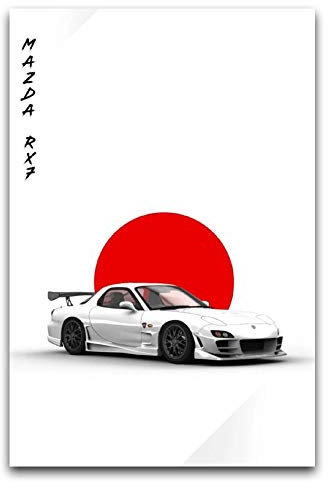 WPQL JDM Auto Mazda Rx7 Tribute Classic (2) Poster Dekoration Gemälde Leinwand Wandkunst Schlafzimmer Wohnzimmer Poster Gemälde 30 x 45 cm