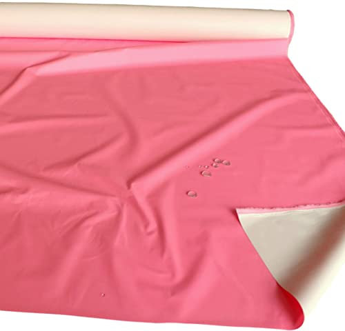 TOLKO Outdoor-Stoff stark wasserabweisende Sommer Popeline für Regenjacke Plane Regenschutz | Leichter NylonStoff als Meterware (Rosa)