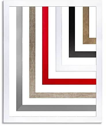 myposterframe Rahmen 80 x 110 cm Maia Bilderrahmen MDF Weiß Matt mit Kunstglas klar 1 mm