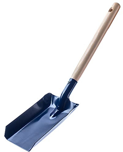 KADAX Aschenschaufel aus Metall, Kohlenschaufel mit Griff aus Holz, kleine Kehrschaufel, Kehrblech, Kohlenlöffel, Ofenschaufel, Kaminschaufel (Klein)