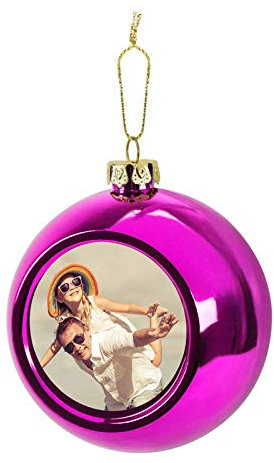 Weihnachtskugel mit Foto, Christbaumkugeln, personalisiert Weihnachtskugeln mit Bild, 6cm Fotoweihnachtskugel für Baumschmuck, Weihnachtsbaum, Weihnachtsdeko, Basteln, Weihnachten Foto Geschenk
