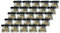 Vitrea Lot de 25 mini bocaux ronds en verre avec couvercle à visser - Noir - 30 ml - Diamètre : 4,3 x 3,5 cm - Pour confiture et moutarde - Noir