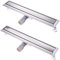 Finmrys Canaleta de ducha de acero inoxidable de 40 cm, pavimentable, con sifón integrado, filtro de pelo y sistema antiolores
