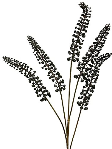 MACOSA VM92754-9 Kunstblume Beeren schwarz ca. 93 cm lang cm Dekopflanze Kunstpflanze Beerenzweig Dekobeeren Dekozweig weig modern Vasen-Deko Tischdeko