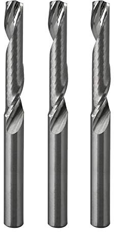 EU_HOZLY 3 pièces en alliage d'aluminium fraise CNC routeur Gravure Bit 4 mm SHK Une fraise à queue hélicoïdale Outil de coupe