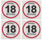 Papierservietten Servietten-Set 3-lagig Größe 33 x 33 cm (4 Pckg. Happy Birthday 18)