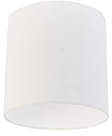 Qazqa Modern Lampenschirm - Cilinder Wit - Weiß, supports-e27, diameter 25 centimeter