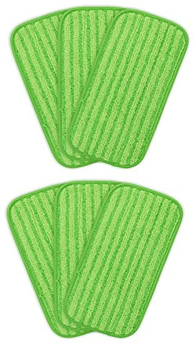 Odashen Lot de 6 serpillères réutilisables en microfibre pour serpillère Swiffer WetJet