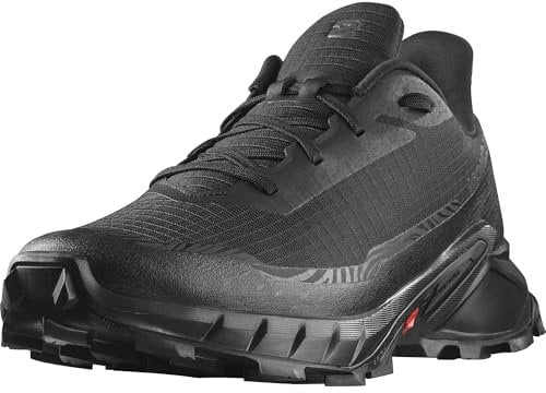 Salomon Alphacross 5 Herren Trail-Laufschuhe, Starker Grip, Anhaltender Komfort, Vielseitige Performance, Black, 46