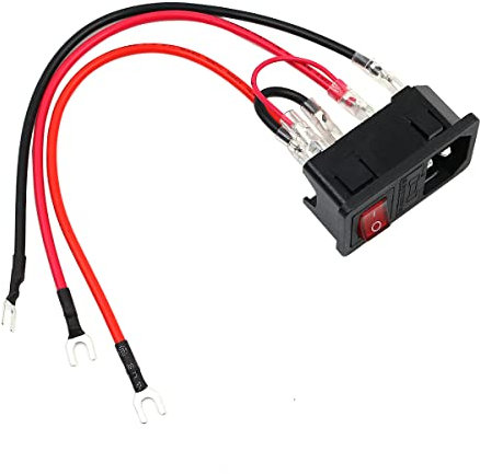 POFET Interruptor de alimentación de Impresora 3D Enchufe Tipo U 10A 220 V/110 V Interruptor de Fuente de alimentación/módulo de Enchufe Adaptador con un Fusible para Impresora 3D