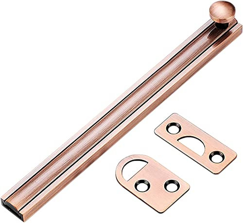 Edelstahl -Türverriegelung, Gate -Latch -Schieber, Edelstahlschrauben, gebürstete Oberschichtschloss, fester Guss -Messing -Fassschrauben for Schränke, Fenster, Zäune, Schiebetürschloss? Mit 6 Schraub