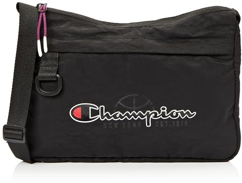 Champion Unisex Lifestyle Bags Modern Basketball-805951 Heavy Crinkle Nylon Schultergurt, Schwarz (Kk001)