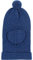 FRAAS Damen Kapuzenschal mit Pompon - warme Strickmütze mit Rippenmuster - Sustainability Edition Royal Blue
