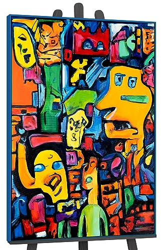 YS-Art Pop Art Abstrakt Design Acrylbild Mosaik der Identität handgemalt