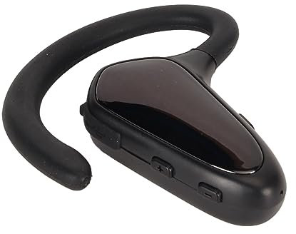 Oreillette Bluetooth Casque Mains Libres sans Fil à Conduction Osseuse Casque de Conduite avec Câble de pour Smartphone Ordinateur Portable Camionneur (Noir)