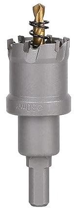 Vearter 30mm Coronas para Metal, Broca de Carburo Sierra Perforadora TCT Cortador para Metal Duro, Acero Inoxidable, Acero Dulce, Aleación de Aluminio, Cobre, Hierro, Plástico, Fibra de Vidrio