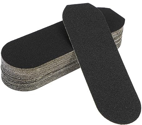 minkissy 2sets Pedicure Foot File Callus Remover Tool Foot Sandpaper Portable Foot File Gentle Sandpaper Pads for Foot Care Accessories Black 40pcs*2