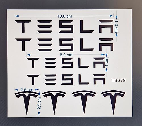 Black car Brake Calipers Stickers Compatible with Tesla Caliper TBS79