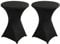 Littleprins Stehtisch Hussen 2er Set, Stretch Stehtischhussen, Hussen für Stehtische, Verstärkung im Fußbereich Bügelfrei und Maschinenwaschbar (Ø70 x 110 cm, Schwarz)