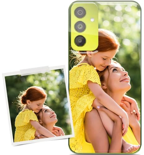 Coverpersonalizzate.it - Personalisierte Handyhülle kompatibel für Samsung A15 5G mit deinem Foto oder Text - Transparente TPU-Schutzhülle