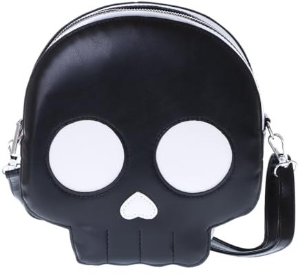 Kawaii-Story LB-6123-2 Schwarz Totenkopf Skull Halloween Grusel Gothik Goth Tasche 22x21x6cm Pu