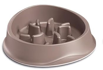 BERARDI | Ciotola per cani antingozzamento 1 lt | per lenta assunzione cibo per animali domestici |Slow-eating bowl | Colore: tortora
