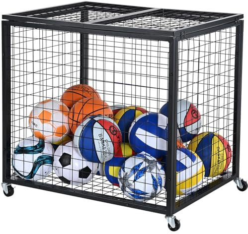 VEVOR Unisex Gitterwagen Ballbox, Schwarz