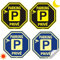 Ashoaza Panneau Parking Privé Autocollant, 4 Adhesif Video Surveillance, Panneau Interdiction de Stationner Propriété Privée autocollant lumineux Octogonal 20 x 20 CM