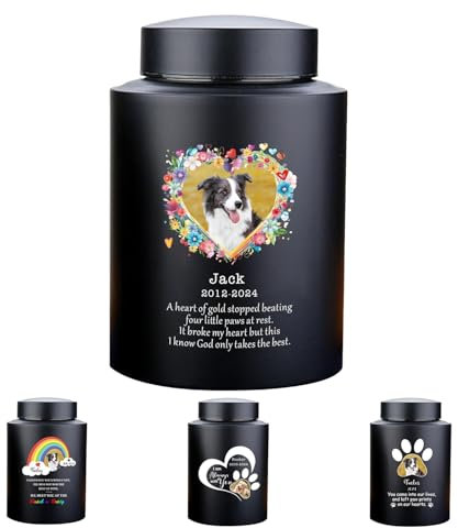 Glad Gua Personalised Pet Urns For Dog Cat Ashes, Custom Photo Memorial Memory Box, Small Medium Ashes Keepsake, Sympathy Gift For Pet Lovers