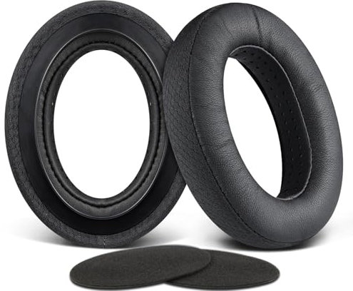SOULWIT Lambskin Earpads Cushions Replacement for Sennheiser HD650, HD660 S, HD660S2, HD600, HD6XX, HD58X, HD580, HD565, HD545, HD535 Headphones, Ear Pads Cushions with Noise Isolation Foam - Black