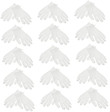 MERRYHAPY 15pairs Cotton Moisturizing Gloves for Dry Hands Sleep Mask Gloves White