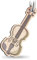 Geige Schlüsselanhänger handgemacht aus Holz, Glücksbringer, Violine, Bass, Saiteninstrument, Für Freunde klassischer Musik, Geschenk Orchesterliebhaber