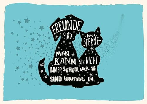 Gutsch Verlag Postkarte Freundschaft Freunde sind wie Sterne
